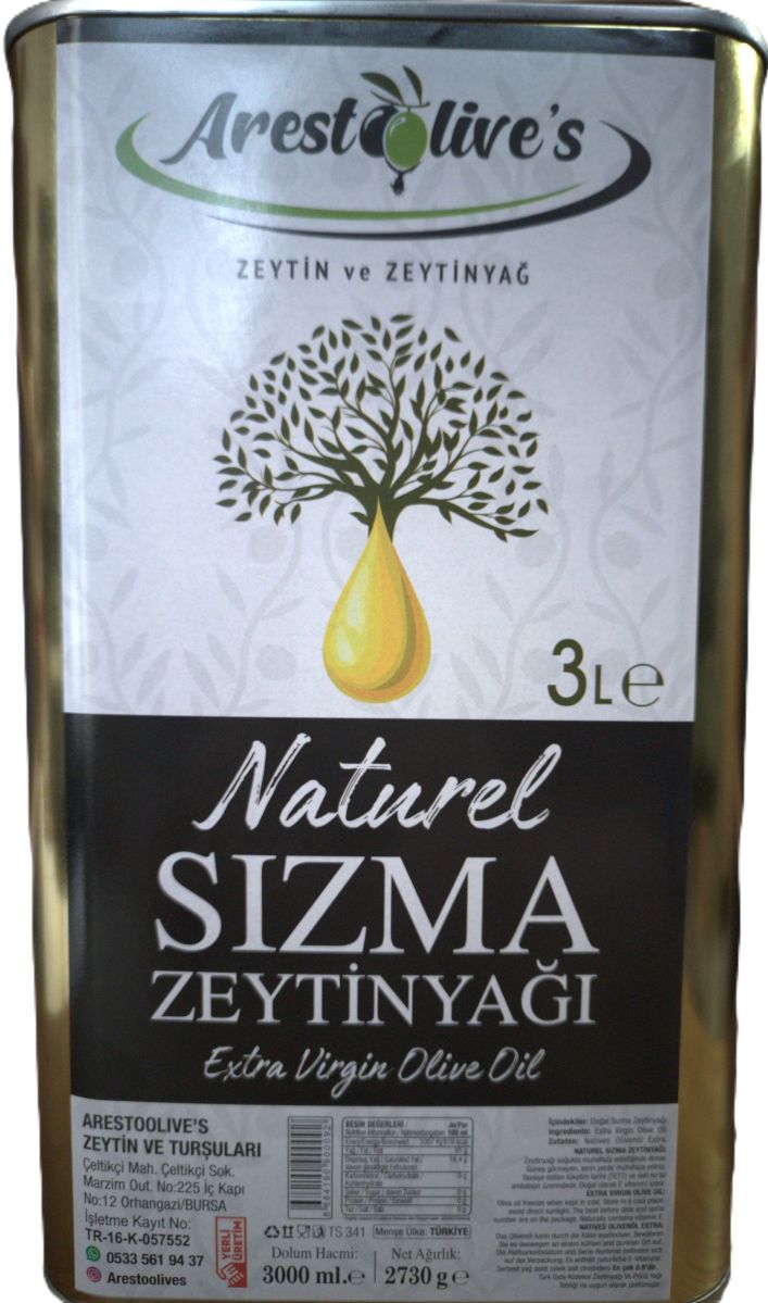 3 Litre Zeytin Yağı 